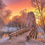 Lemmensilta auringonlaskun aikaan 12.1.2018.