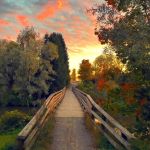 Lemmensilta auringonlaskun aikaan 26.9.2016.