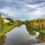 Loimijoki Loimaalla aamulla 31.8.2018.