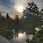 Loimijoki Loimaalla aamulla 31.8.2018.