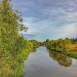 Loimijoki Loimaalla aamulla 31.8.2018.